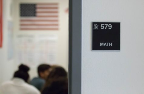Mr. Miller's classroom in the upper 500 building