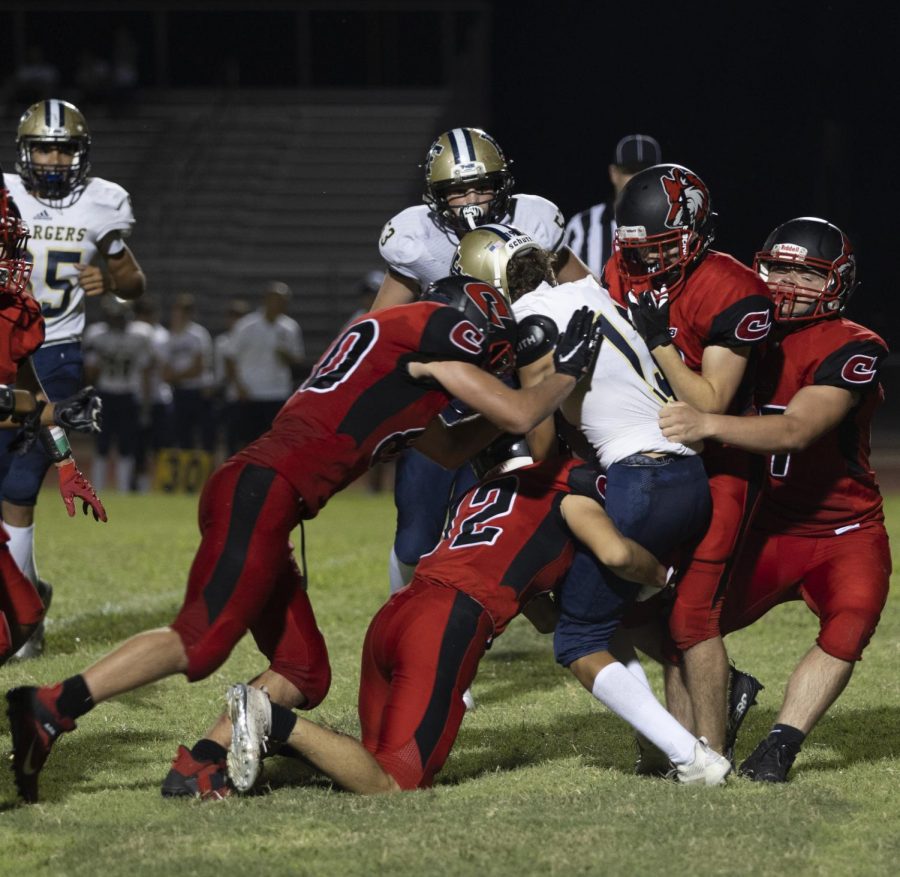 As there was only a few minutes left of the fourth quarter the Coyote Defense managed to push back hard towards theBen Franklin offense.