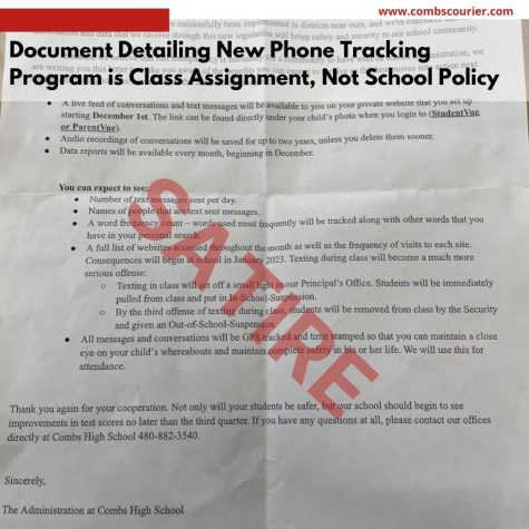 Documents Detailing New Phone Tracking Program is Class Assignment, Not School Policy