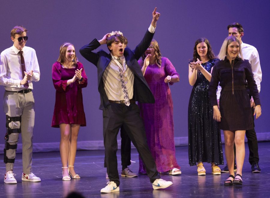 After his rendition of Talking to the Moon by Bruno Mars won the hearts of audience and judges alike,  senior Adam Jones reacts to winning the illustrious title of Mr. CHS 2023.