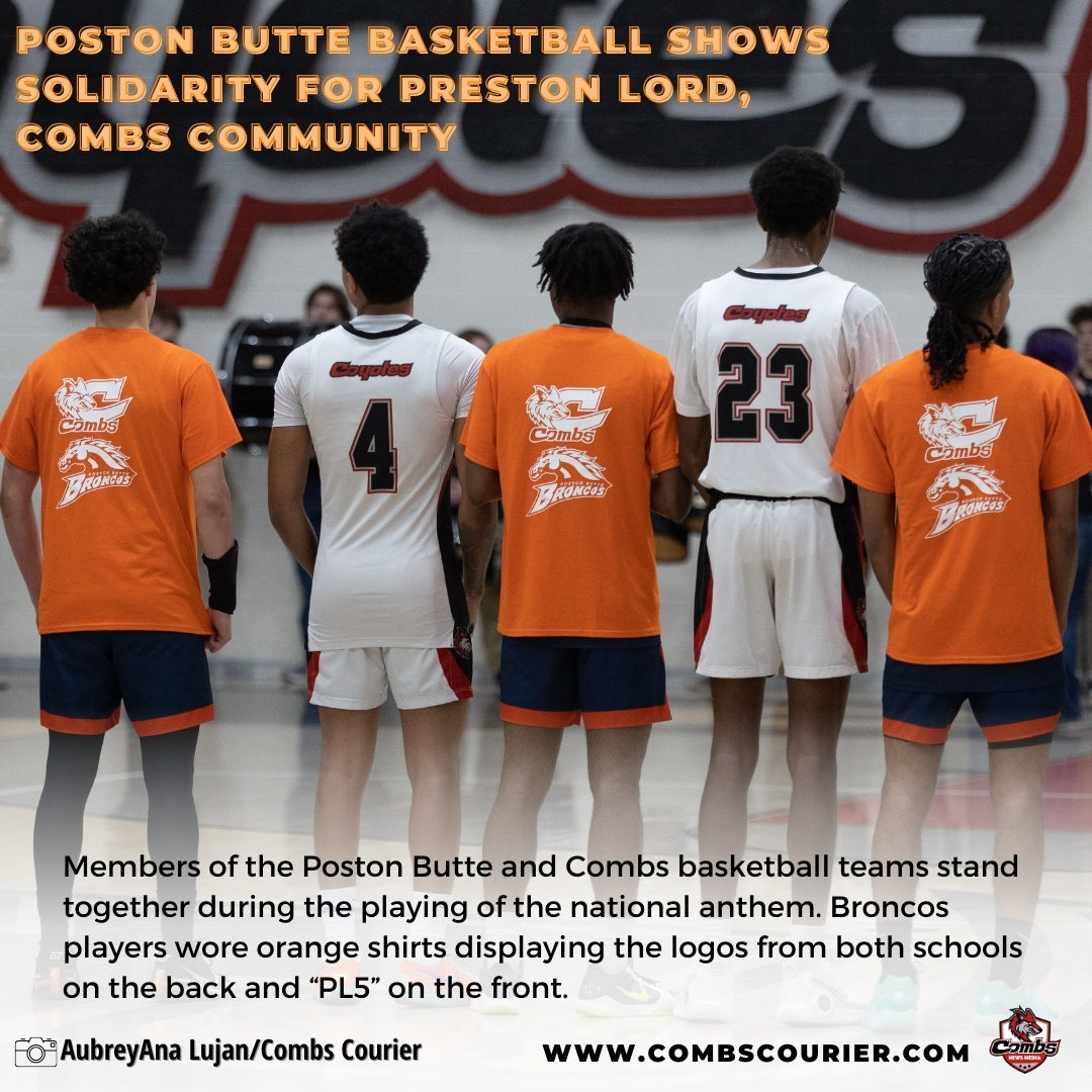 Poston Butte Basketball shows solidarity for Preston Lord, Combs Community
